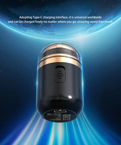 Rechargeable Electric Shaver + Nose Hair Trimmer (2-in-1)